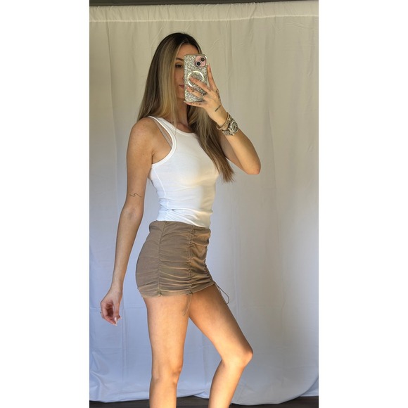 Free People Movement Ruched Drawstring‎ Mini Skort - Picture 9 of 10